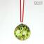 Lime Christmas Ball Dot Fantasy - Special XMAS -  Original Murano Glass OMG