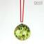 Lime Christmas Ball Dot Fantasy - Special XMAS - Verre de Murano Original OMG