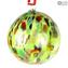 Lime Christmas Ball Dot Fantasy - Special XMAS -  Original Murano Glass OMG