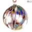 Palla di Natale - Dot Fantasy Viola - Vetro di Murano Originale OMG