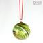 Green Christmas Balls - Twisted Fantasy - Murano Glass Xmas