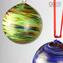 Palla di Natale - Verde Twisted Fantasy - Vetro di Murano Originale OMG