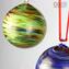 Green Christmas Balls - Twisted Fantasy - Murano Glass Xmas