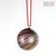 Purple Christmas Ball - Twisted Fantasy - Murano Glass Xmas