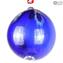 Boule de Noël - Bleu Millefiori Fantasy - Noël en verre de Murano