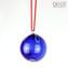 Christmas Ball - Blue Millefiori Fantasy - Murano Glass Xmas