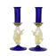 2套經典威尼斯藍色燭台-Murano玻璃