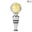 Bottle stopper - Murano Glass White Gold 24kt + Box