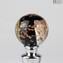 Bottle stopper - Murano Glass - Silver and Gold 24kt + Box