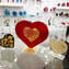 HeartLove-純金入りの赤いガラス-オリジナルのMuranoGlass Omg