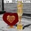 Heart Love-帶有純金的紅色玻璃杯-原裝Murano玻璃杯