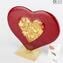 Heart Love - Verre rouge avec or pur - Verre de Murano original Omg