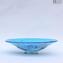 Centrotavola con Murrina Millefiori Blue mare  -  piatto in Vetro di Murano