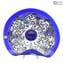 Drop Bowl Millefiori Murrine - Verre Bleu Argent