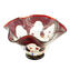 水滴碗 Murrine Millefiori - 紅色和銀色 - 原裝穆拉諾玻璃 OMG