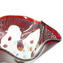 Drop Bowl Murrine Millefiori - 빨간색과 은색 - 오리지널 무라노 유리 OMG