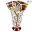 Re Sol - Gelbe Blumen Vase Glas Millefiori