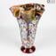 Re Sol - Gelbe Blumen Vase Glas Millefiori