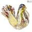 Murrine Millefiori Gold 소재의 Dove Figurine-Murano Glass Handmade