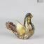 تمثال الحمامة من الذهب مورين ميليفيوري - زجاج مورانو صناعة يدوية