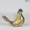 Dove Figurine in Murrine Millefiori Gold - Murano glass Handmade