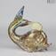 Whale Figurine in Murrine Millefiori Gold - Animals - Original Murano glass