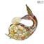 Whale Figurine in Murrine Millefiori Gold - Animals - Original Murano glass