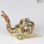 Snail Figurine in Murrine Millefiori Gold - Animals - Original Murano glass OMG