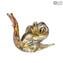 تمثال الحلزون من الذهب مورين ميليفيوري - الحيوانات - زجاج مورانو الأصلي OMG