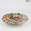 Runder Teller Pompei - Leere Taschen und Aschenbecher - Millefiori Mix - Muranoglas