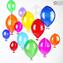 5 pieces - Glass Balloons Murano Original - to hang as decorations - Clear gloss glass 