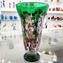 Edera Vaso Verde in vetro di Murano e millefiori