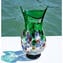 蘭花綠色-花瓶-穆拉諾玻璃Millefiori