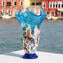 Geranium Light Blue - Flowers Vase - Murano glass Millefiori