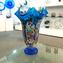 Geranium Light Blue - Flowers Vase - Murano glass Millefiori