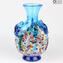 Anfora Hellblau - Vase - Muranoglas Millefiori