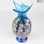 Gabbiano Light Blue - Vase - Verre de Murano Millefiori