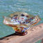 Goccia Centrotavola Ambra in vetro di Murano e millefiori