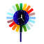 Rainbow - Pendulum Wall Clock - Murano glass