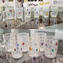 6 잔 세트-텀블러 Sorrento Silver-Goto-Millefiori-Murano Glass