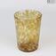 Set of 6 Drinking glasses Spots Tumbler- Original Murano Glass