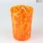 Set of 6 Drinking glasses Orange Limoncello - Original Murano Glass 