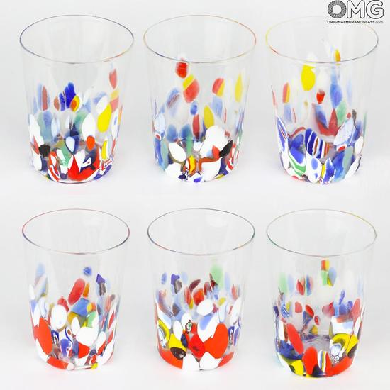Set Of 6 Drinking Gles Wine And Water Original Murano Gl Wine And Water Original Murano Gl Colors Drinking Gles Jpg