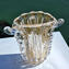 Vaso Fisarmonica -  Con Vera Foglia Oro - Vetro di Murano Originale OMG