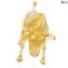 Gold Bull Skulptur in Original Murano Glas Omg