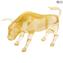 Gold Bull Skulptur in Original Murano Glas Omg