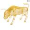 원래 Murano Glass Omg의 Gold Bull Sculpture