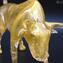 Escultura de toro de oro en cristal de Murano original Omg