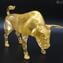 Gold Bull Skulptur in Original Murano Glas Omg