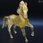 Sculpture de cheval en or en verre de Murano original Omg